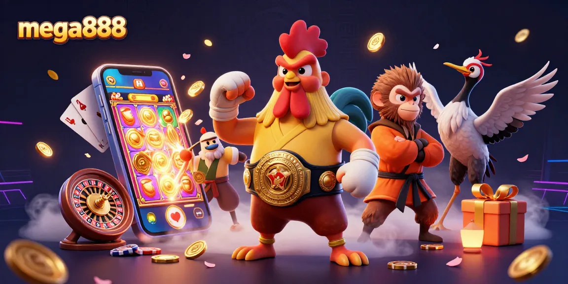 Menangkan permainan mega888 dengan karakter kartun yang menarik dan elemen kasino yang menyeronokkan.