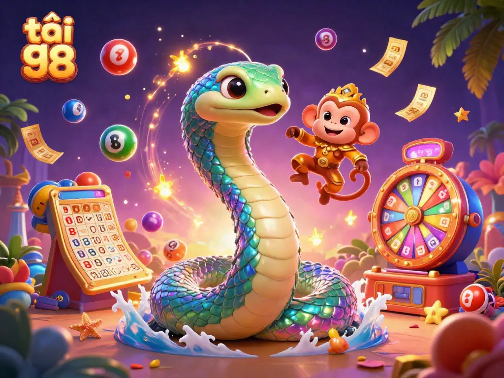 Experience the excitement with tải go 88 in a dynamic, colorful scene of games and adventure.