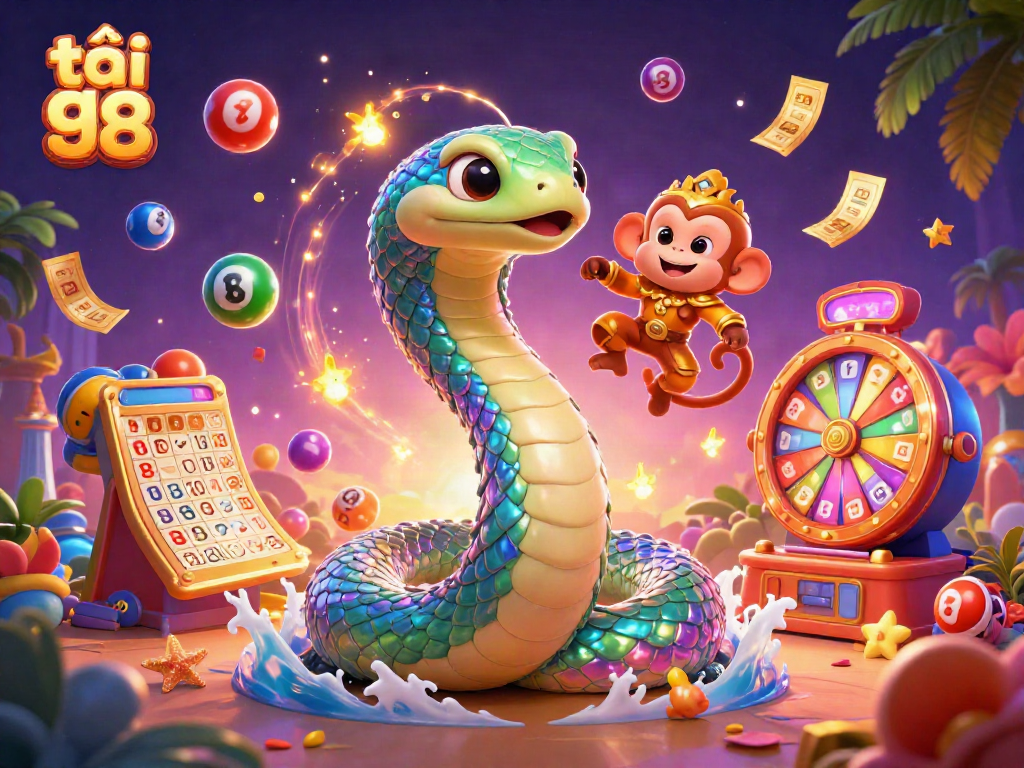 Experience the excitement with tải go 88 in a dynamic, colorful scene of games and adventure.