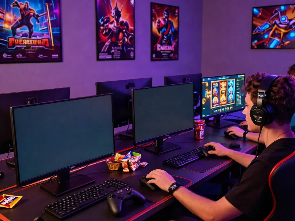 Player enjoying an exciting gaming session on TX88 platform with vibrant slot graphics.