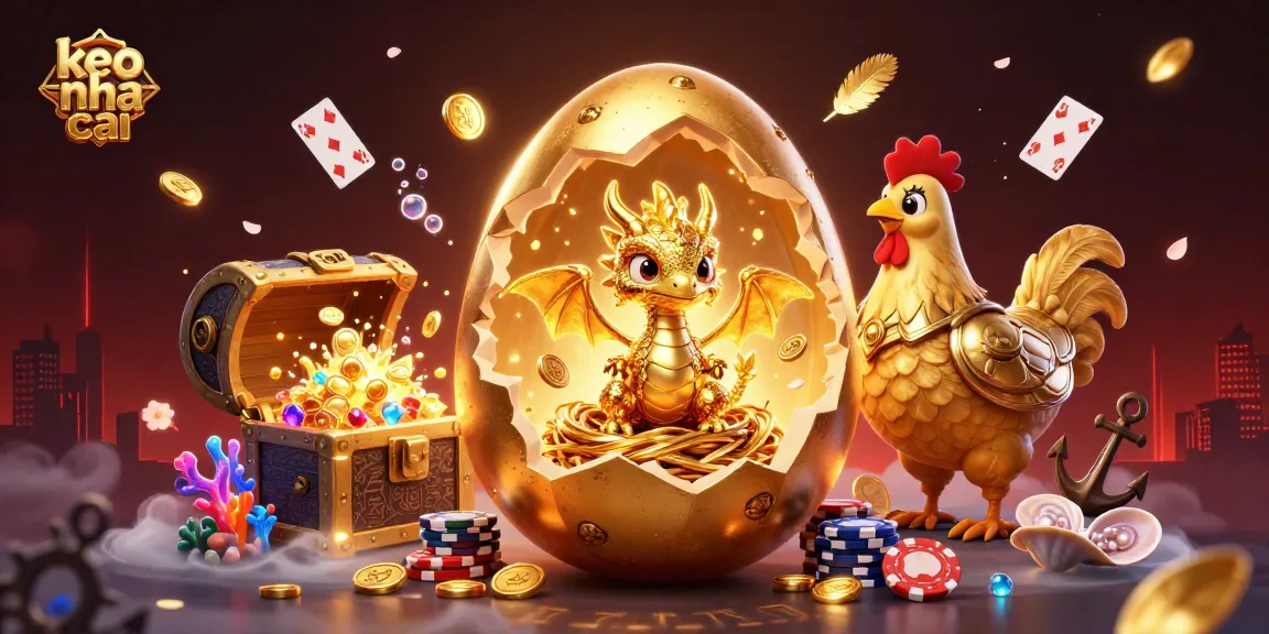 Bet on keo nha cai with golden dragon, poker chips, and dynamic gaming elements.